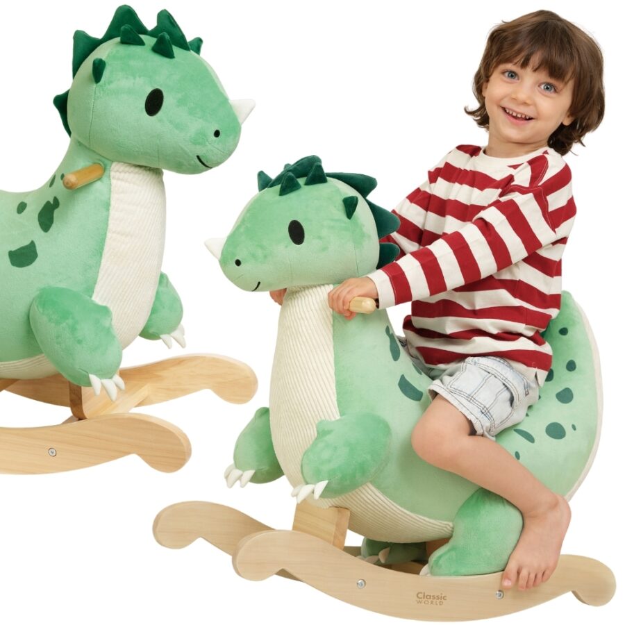 CLASSIC WORLD Drewniany Dinozaur Na Biegunach