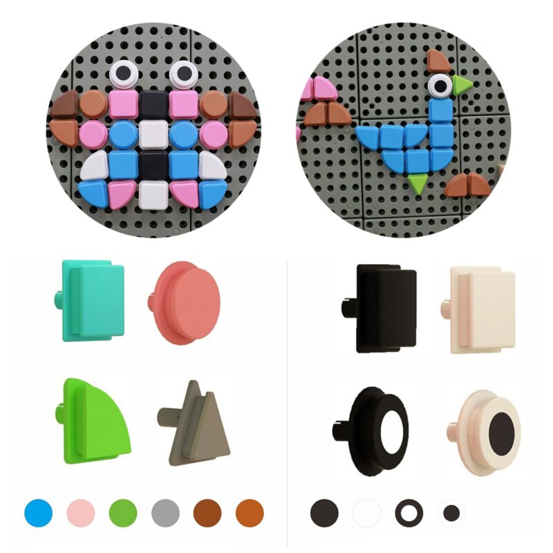MASTERKIDZ Zestaw Kołeczki w kształcie figur geometrycznych 64szt do tablic STEM MASTERKIDZ Zestaw Kołeczki w kształcie figur geometrycznych 64szt do tablic STEM
