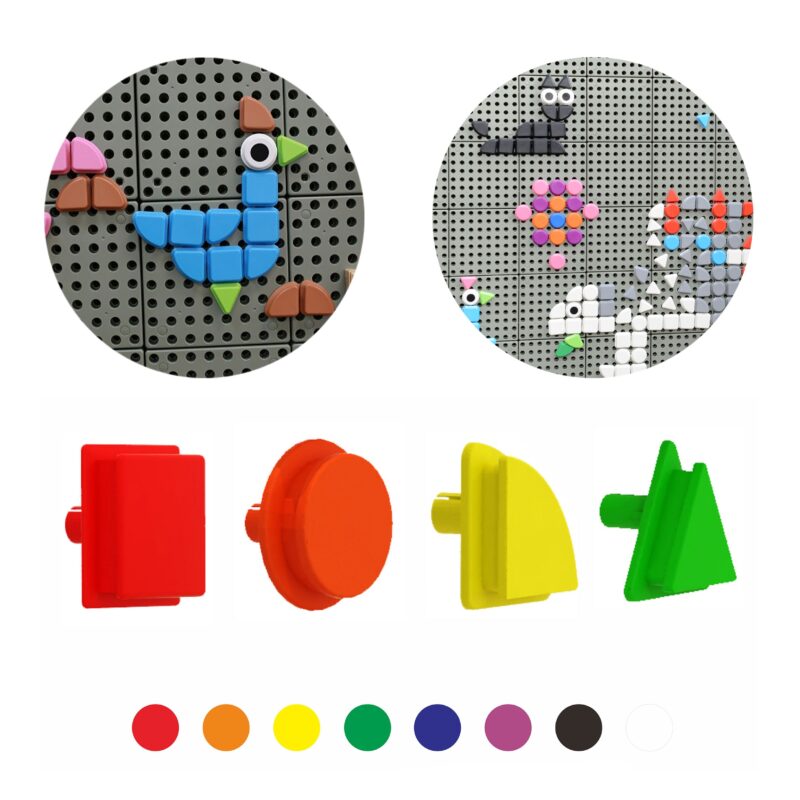 MASTERKIDZ Zestaw Kołeczki w kształcie figur geometrycznych 64szt do tablic STEM MASTERKIDZ Zestaw Kołeczki w kształcie figur geometrycznych 64szt do tablic STEM