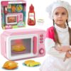 Różowa Kuchenka Mikrofalowa z Kurczakiem