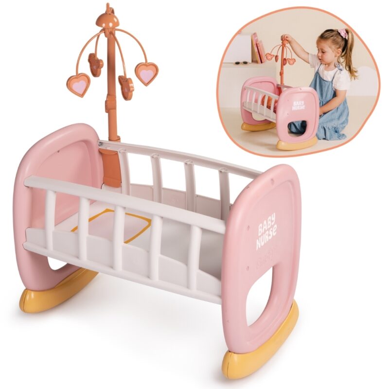 SMOBY Baby Nurse Kołyska z karuzelką SMOBY Baby Nurse Kołyska z karuzelką