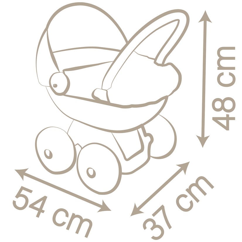 SMOBY Baby Nurse Wózek Głęboki dla lalki z plastikowym daszkiem