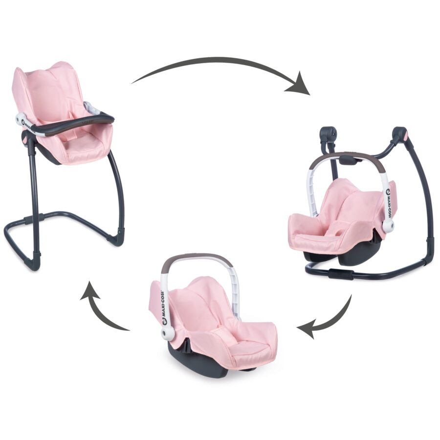 SMOBY Krzesełko do karmienia Maxi Cosy Quinny 3w1 dla lalki Nosidełko Bujak