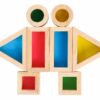TOOKY TOY Drewniane Kolorowe Klocki Lustra Zestaw 8 el. FSC