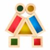 TOOKY TOY Drewniane Kolorowe Klocki Lustra Zestaw 8 el. FSC
