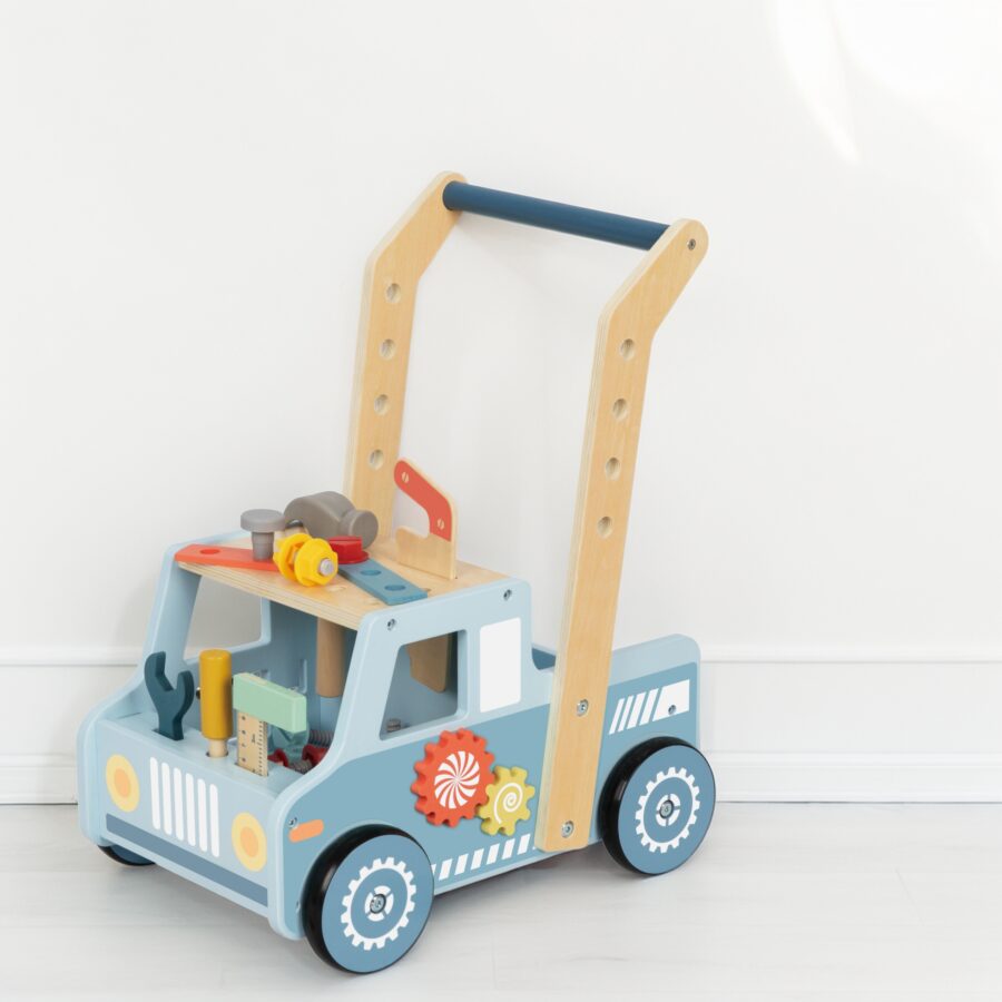 TOOKY TOY Drewniany Chodzik Samochód Mini Warsztat STEM