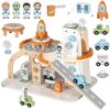 TOOKY TOY Drewniany Kosmiczny Parking  Stacja Kosmiczna
