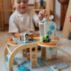 TOOKY TOY Drewniany Kosmiczny Parking  Stacja Kosmiczna