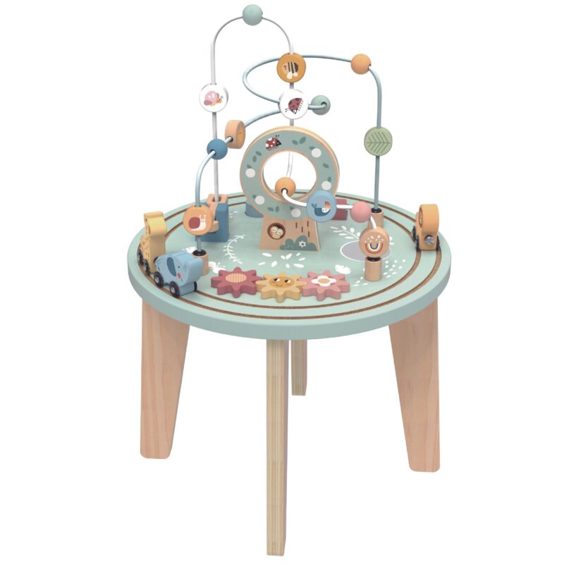 TOOKY TOY Drewniany Stół Aktywności Montessori Pętla Motoryczna TOOKY TOY Drewniany Stół Aktywności Montessori Pętla Motoryczna