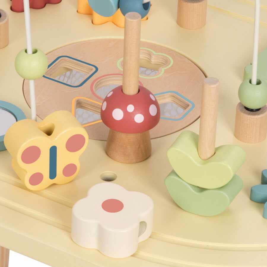 TOOKY TOY Drewniany Stolik Aktywności Safari