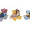 TOOKY TOY Kolejka Drewniana ze Zwierzątkami  Klocki Układanka Montessori