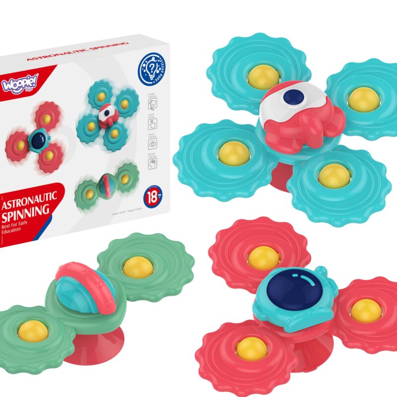 WOOPIE BABY Gryzak Spinner Wirujący z Przyssawką Zestaw 3 szt