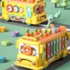 WOOPIE BABY Interaktywny Autobus Montessori Edukacyjny 6w1 Młoteczek Cymbałki +18 m