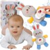 WOOPIE BABY Interaktywny Pluszak Przytulanka dla Niemowląt Światło Dźwięk Króliczek Usypiacz Niebieski