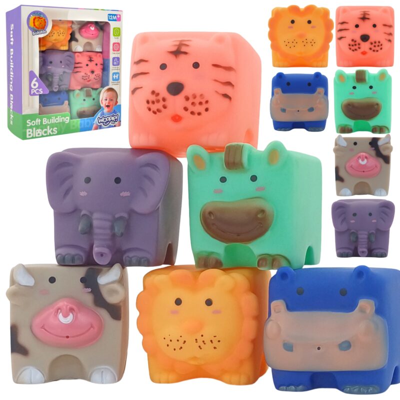 WOOPIE BABY Klocki Sensoryczne Zwierzątka Układanka do Ściskania + Dźwięk 6 el. WOOPIE BABY Klocki Sensoryczne Zwierzątka Układanka do Ściskania + Dźwięk 6 el.