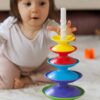 WOOPIE BABY Kolorowa Wieża Układanka Piramidka Edukacyjna 18m+