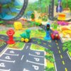 WOOPIE BABY Mata Droga dla Samochodzików  Zestaw Dinozaury Auta + Znaki Drogowe
