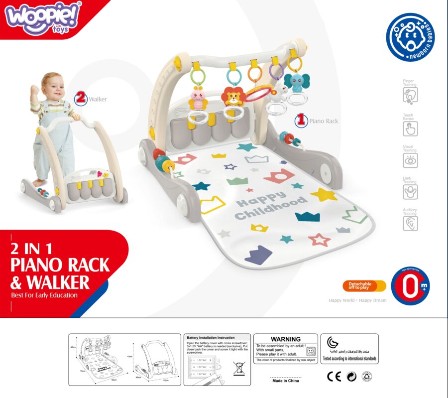 WOOPIE BABY Mata z Pałąkiem Pchacz 2w1 Pianinko