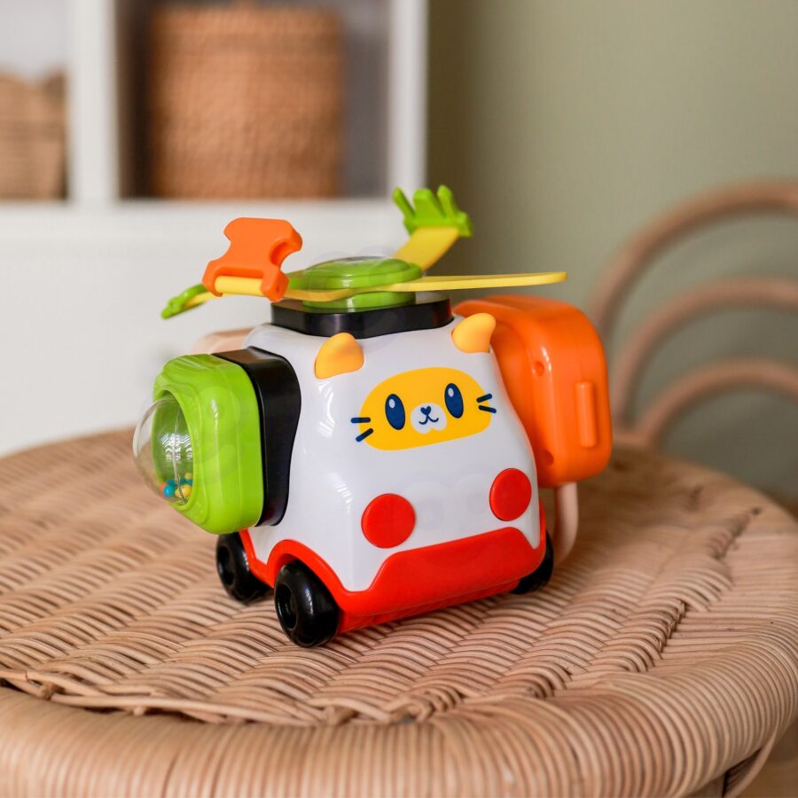 WOOPIE BABY Montessori Manipulacyjny Zestaw Konstrukcyjny Samochód Kotek 1
