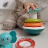 WOOPIE BABY Piramida Wieża Interaktywna Słonik z Obręczami Grzechotka