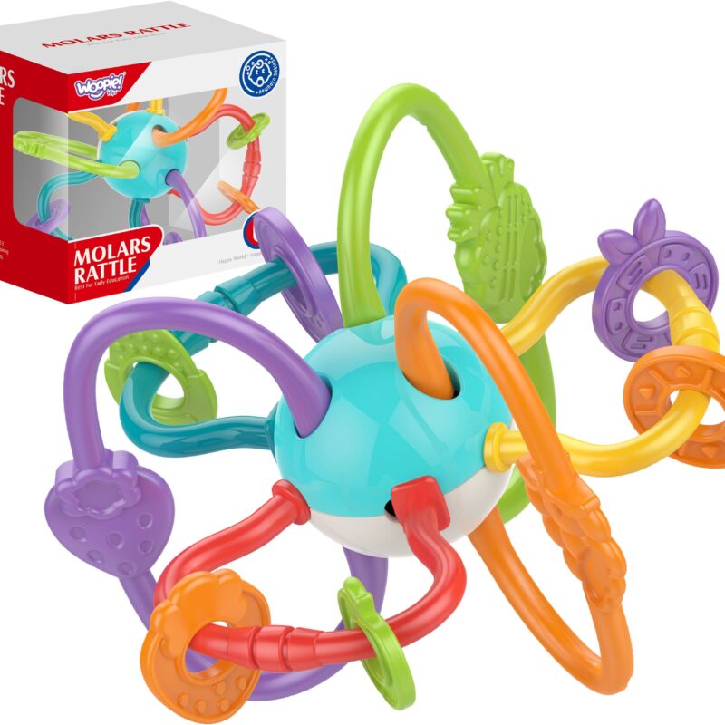 WOOPIE BABY ZABAWKA SENSORYCZNA GRZECHOTKA GRYZAK 2w1 WOOPIE BABY ZABAWKA SENSORYCZNA GRZECHOTKA GRYZAK 2w1