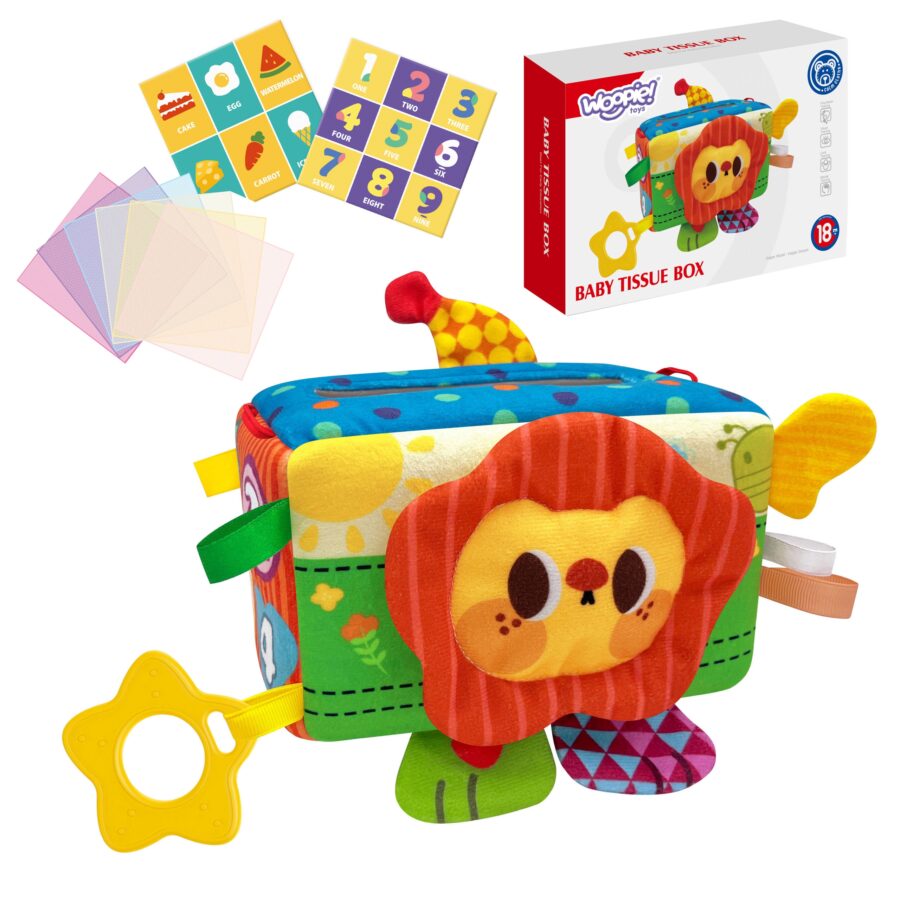 WOOPIE BABY Zabawka Edukacyjna Sensoryczna Pudełeczko Chusteczek