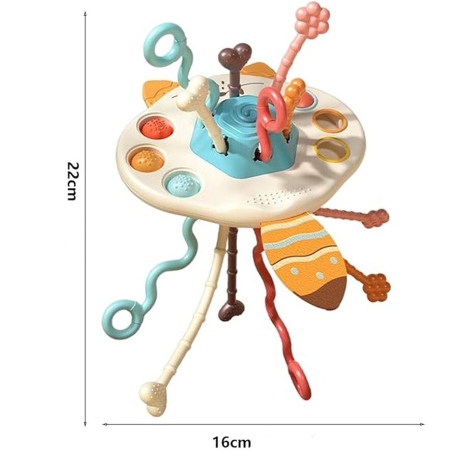 WOOPIE BABY Zabawka Sensoryczna Montessori Gryzak Grzechotka Wielofunkcyjny Lis