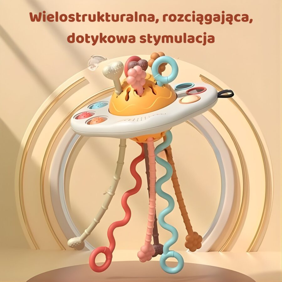 WOOPIE BABY Zabawka Sensoryczna Montessori Gryzak Grzechotka Wielofunkcyjny UFO