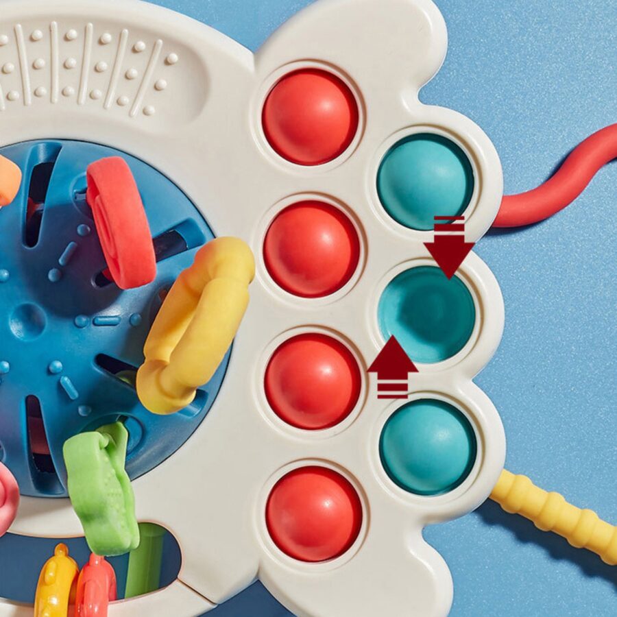 WOOPIE BABY Zabawka Sensoryczna Montessori Gryzak Wielofunkcyjny 0+