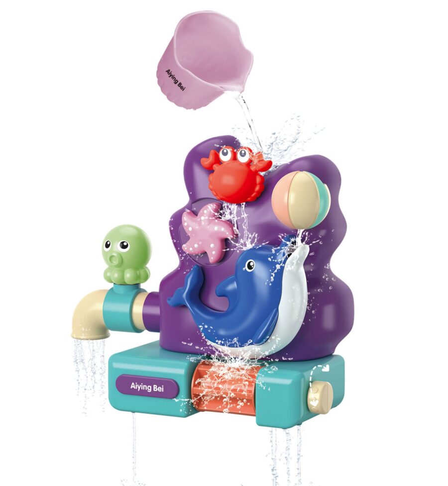 WOOPIE BABY Zabawka do Kąpieli Kranik Fontanna Przelewowa Wodospad Delfinek