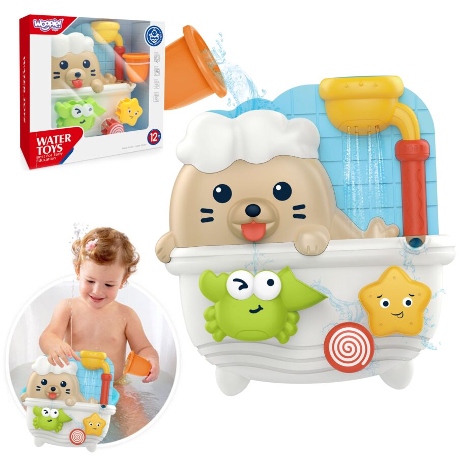WOOPIE BABY Zabawka do Kąpieli Kranik Fontanna Przelewowa Wodospad Foka