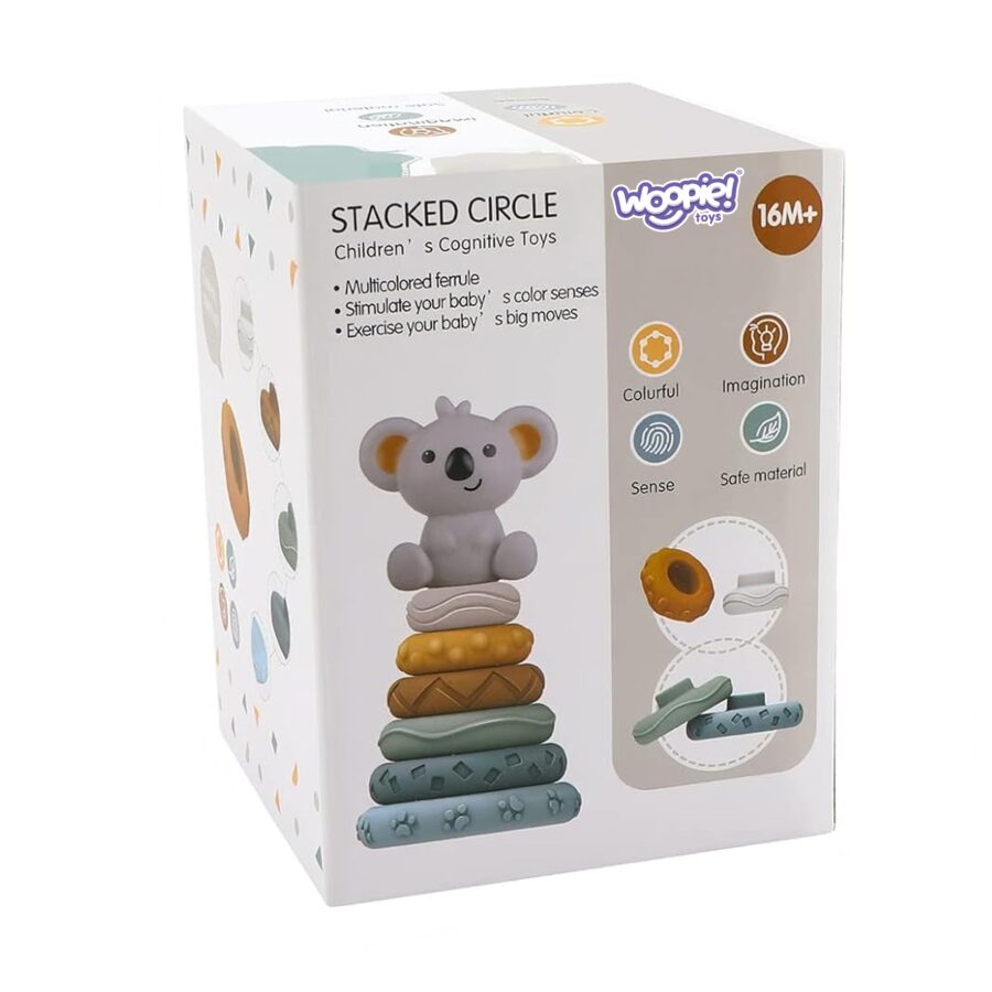 WOOPIE BABY Zestaw Edukacyjna Piramidka Koala 2w1 Gryzak