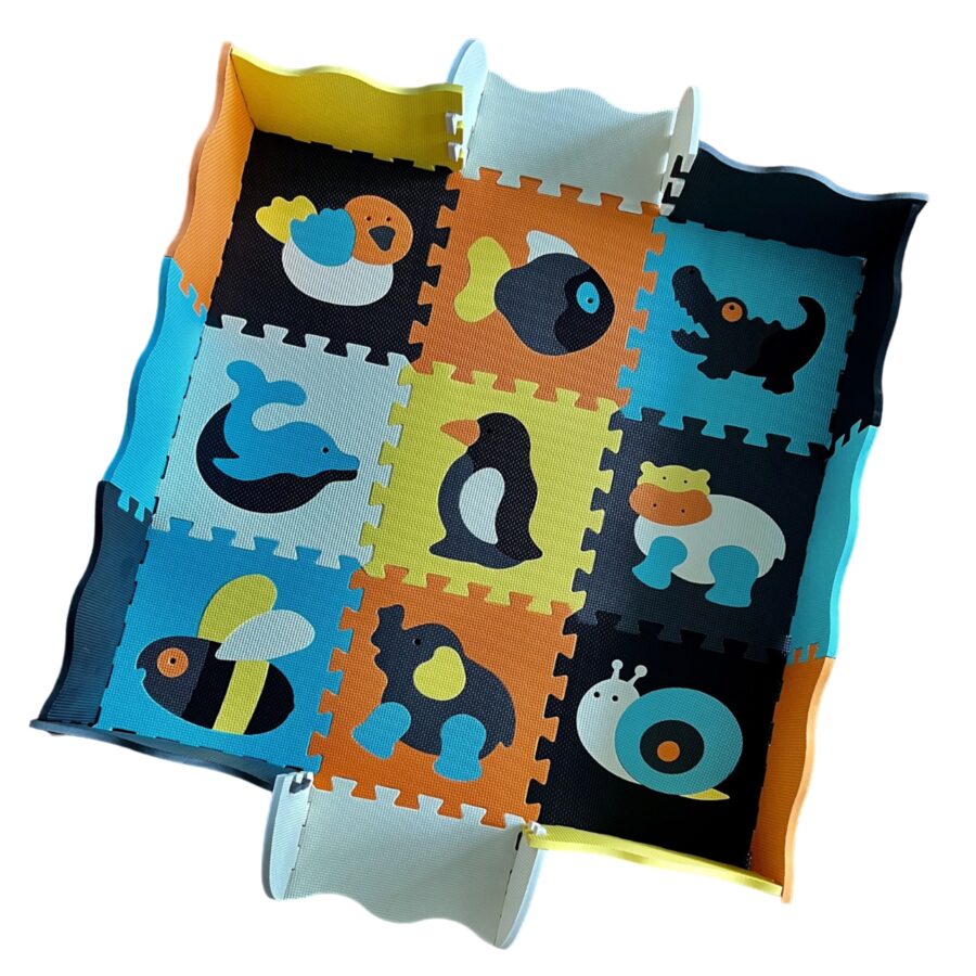 WOOPIE Baby Mata Piankowa Kolorowa Puzzle Kojec