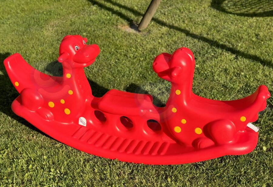 WOOPIE Bujak Wieloosobowy Dino Huśtawka Równoważna Czerwona