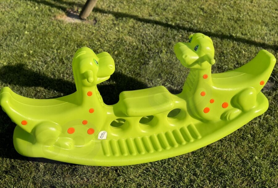 WOOPIE Bujak Wieloosobowy Dino Huśtawka Równoważna Zielona