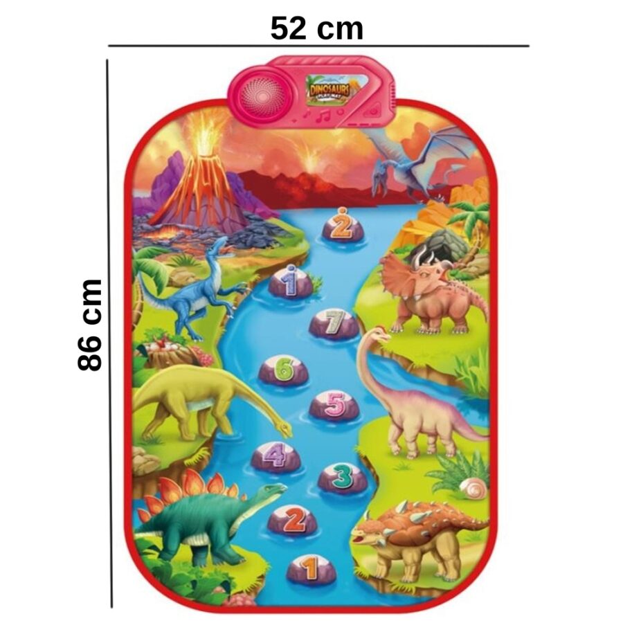 WOOPIE Duża Mata Muzyczna Pianino XL Dinozaury Interaktywna