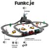 WOOPIE Elektryczna Kolejka Tor Retro Ciuchcia Lokomotywa + 2 Wagony – Zestaw 76 el.