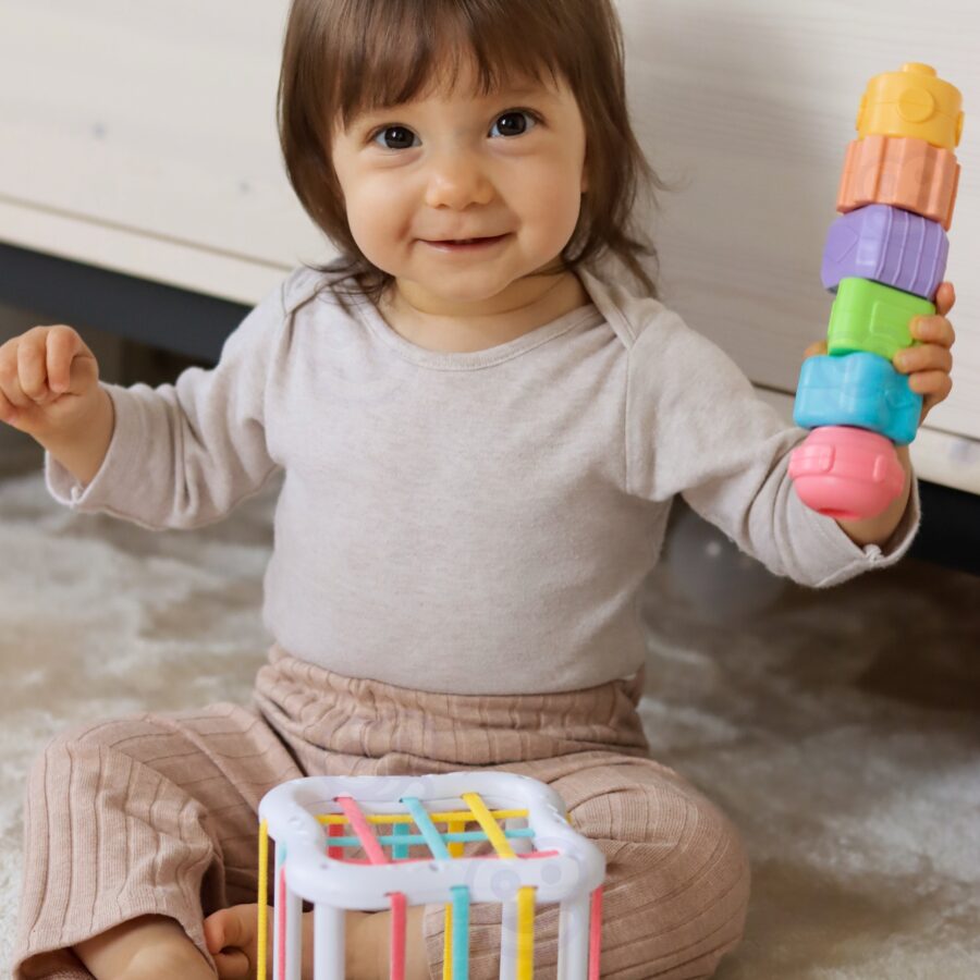 WOOPIE GREEN Pudełko Box 5w1 Montessori Edukacujny 11-12M FSC