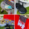WOOPIE Grill Barbecue Kuchnia Ogrodowa Interaktywna Para LED Zestaw XL 41 el.