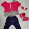 WOOPIE Modne Ubranko dla Lalki LOVE Okulary Buciki 43-46 cm