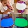 WOOPIE Multifunkcyjna Lampka RGB Głośnik Bluetooth Karaoke Modulator Głosu Karta SD Fioletowa
