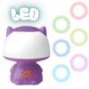 WOOPIE Multifunkcyjna Lampka RGB Głośnik Bluetooth Karaoke Modulator Głosu Karta SD Fioletowa