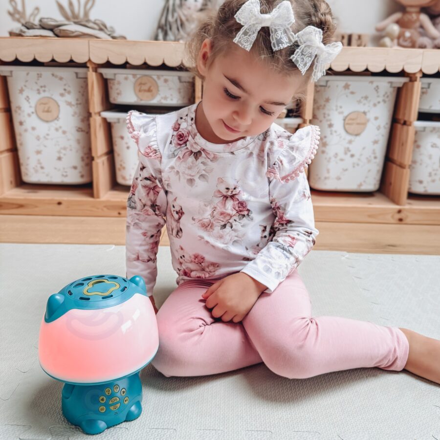WOOPIE Multifunkcyjna Lampka RGB Głośnik Bluetooth Karaoke Modulator Głosu Karta SD Turkusowa