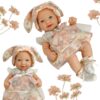 WOOPIE ROYAL Lalka Bobas Vintage 24 cm w Sukience i Czapeczce Króliczka