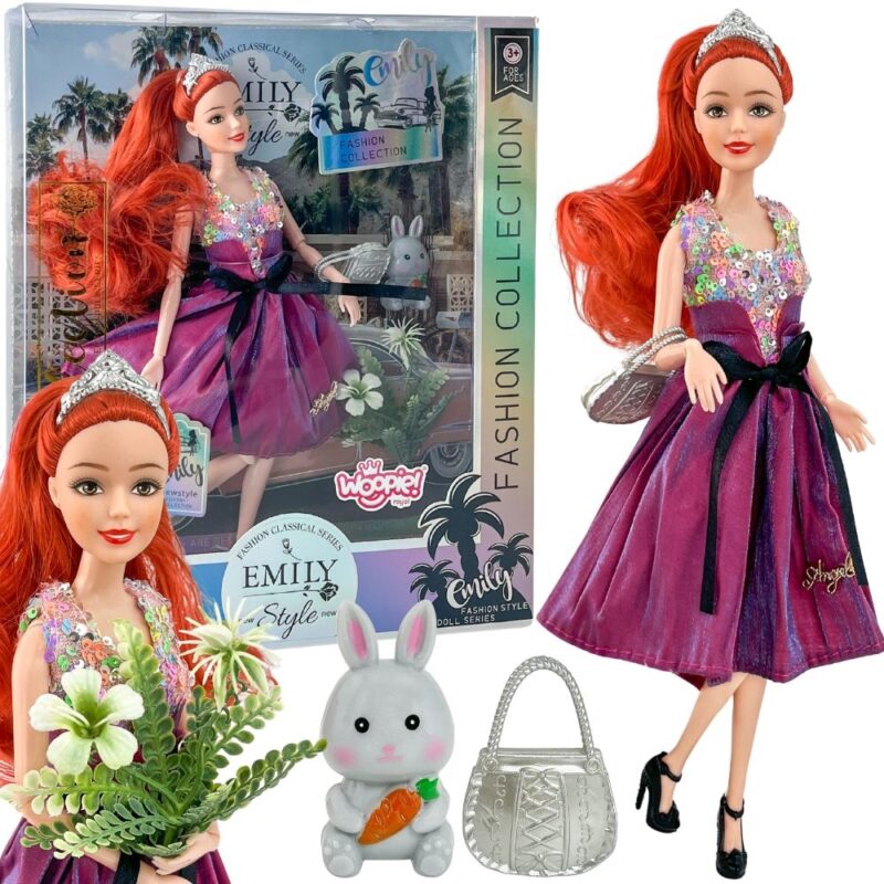WOOPIE ROYAL Lalka Emi Style Fashion 32 cm - Stylowa Księżniczka w Różowej Sukni + Akcesoria