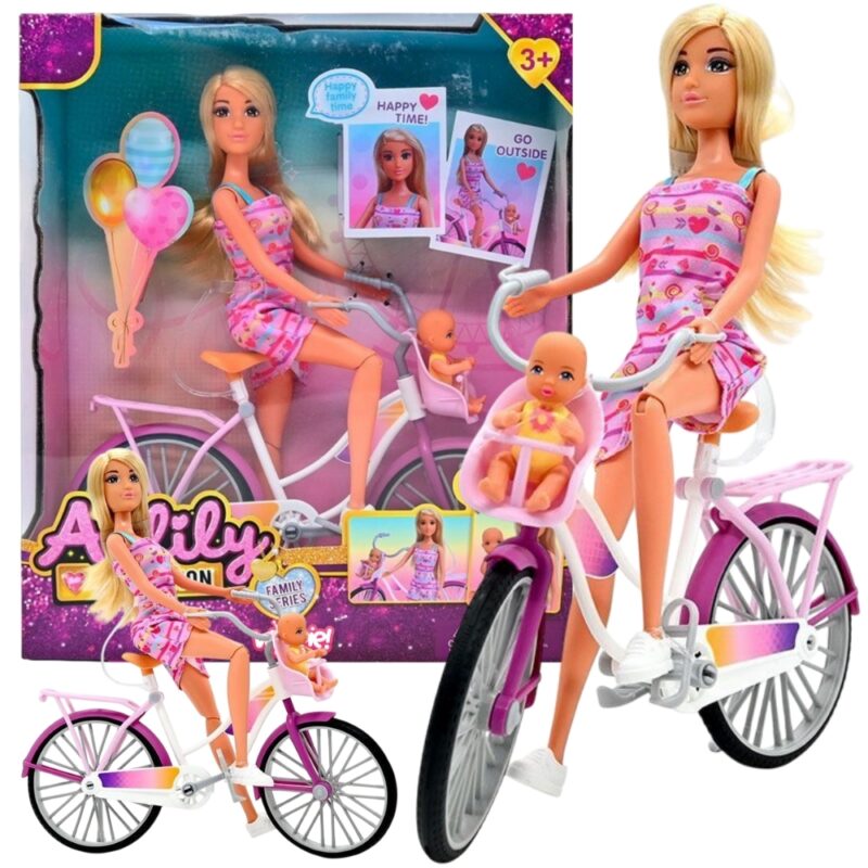 WOOPIE ROYAL Lalka Lily Rowerzystka Bobas w Foteliku Rower WOOPIE ROYAL Lalka Lily Rowerzystka Bobas w Foteliku Rower