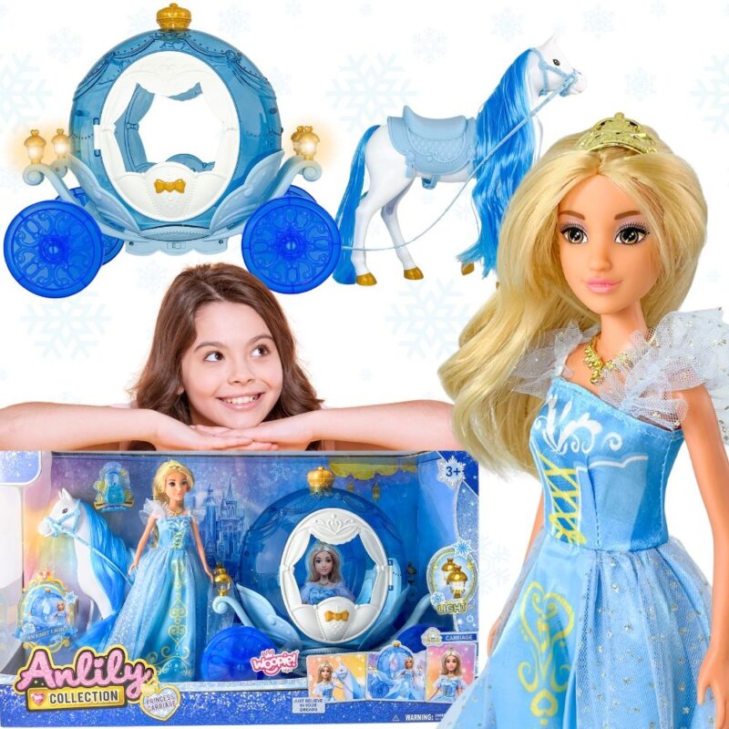 WOOPIE ROYAL Lalka Lodowa Księżniczka Lily i Magiczny Duży Powóz Karoca Akcesoria WOOPIE ROYAL Lalka Lodowa Księżniczka Lily i Magiczny Duży Powóz Karoca Akcesoria