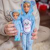 WOOPIE ROYAL Lalki Kombinezony Niebieskie Misie Zestaw 2szt.