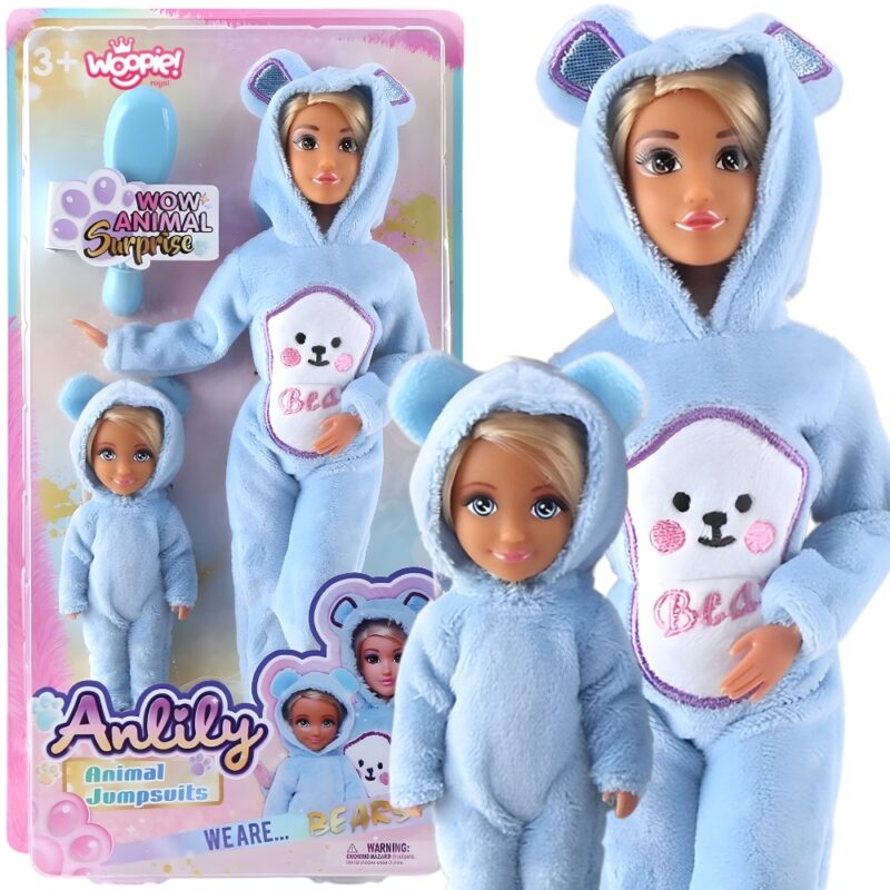 WOOPIE ROYAL Lalki Kombinezony Niebieskie Misie Zestaw 2szt. WOOPIE ROYAL Lalki Kombinezony Niebieskie Misie Zestaw 2szt.