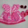 WOOPIE ROYAL Ubranko dla Lalki Różowa Sukienka Króliczek 43-46 cm